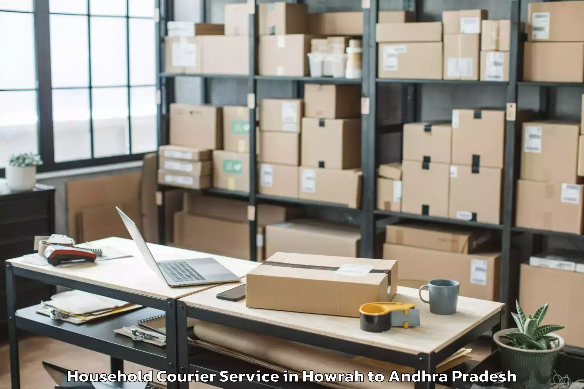 Expert Howrah to Kondapuram Household Courier